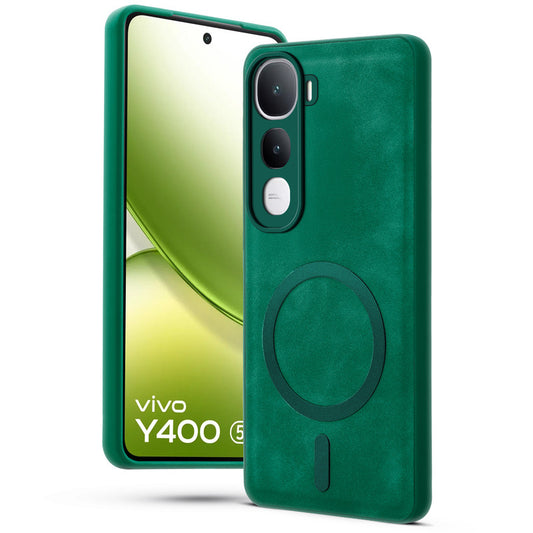 Cushion Grip Leather Case for Vivo Y400 5G