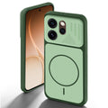 Green back cover for Oppo Reno 15 Pro 5G with camera cut protection and ring design on back side.