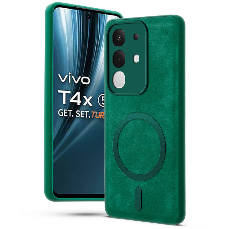 Cushion Grip Leather Case for Vivo T4x 5G
