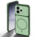 Green back cover for Oppo Reno 15 Pro Mini 5G with camera cut protection and ring design on back side.