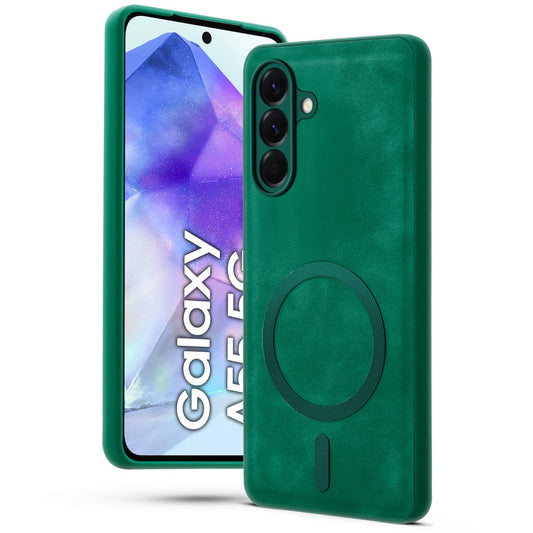 Cushion Grip Leather Case for Samsung A55 5G