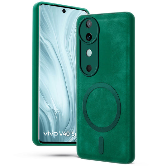 Cushion Grip Leather Case for Vivo V40 5G