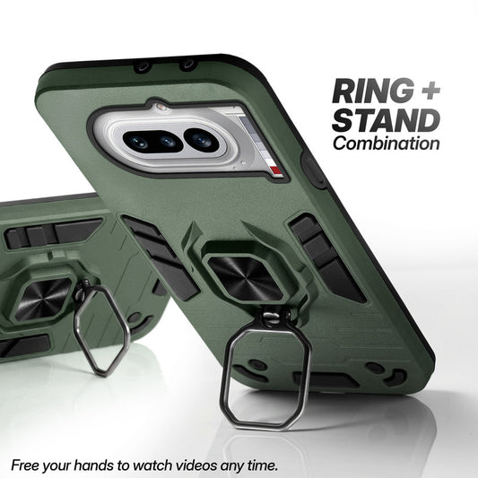 Nothing Phone 4A 5G case with foldable ring stand for hands-free viewing in kickstand position