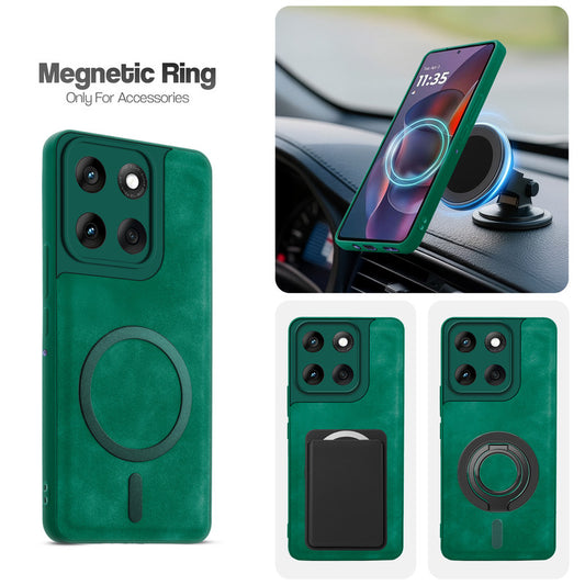 Cushion Grip Leather Case for Motorola Moto Edge 60 Pro 5G