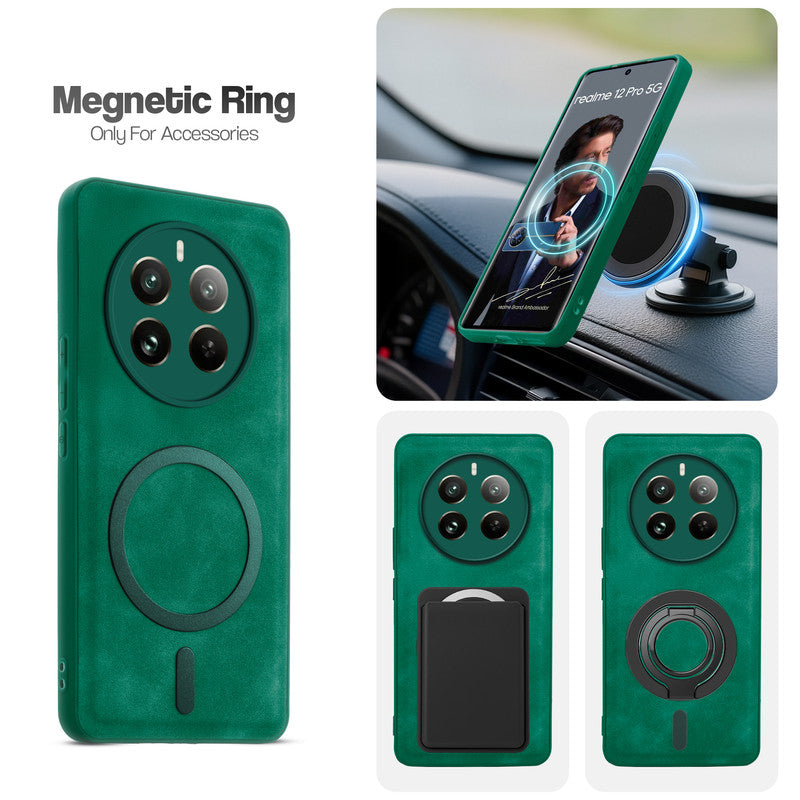Cushion Grip Leather Case for Realme 12 Pro 5G