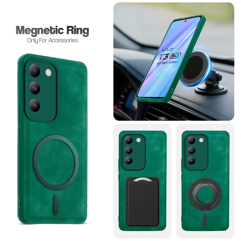 Cushion Grip Leather Case for Vivo T3 5G