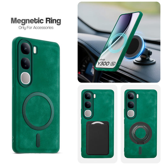Cushion Grip Leather Case for Vivo Y300 5G