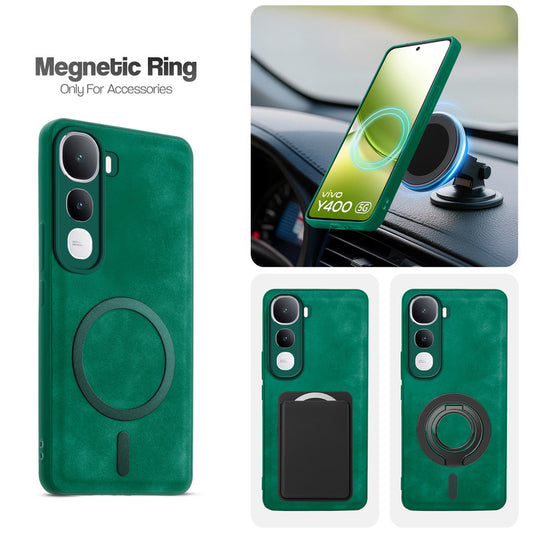 Cushion Grip Leather Case for Vivo Y400 5G