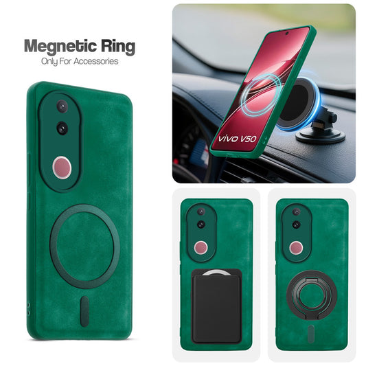 Cushion Grip Leather Case for Vivo V50e 5G