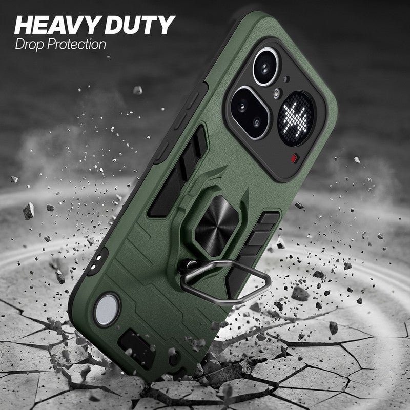 Nothing Phone 4A Pro 5G protective case illustrating impact drop protection with an impact-resistant frame.