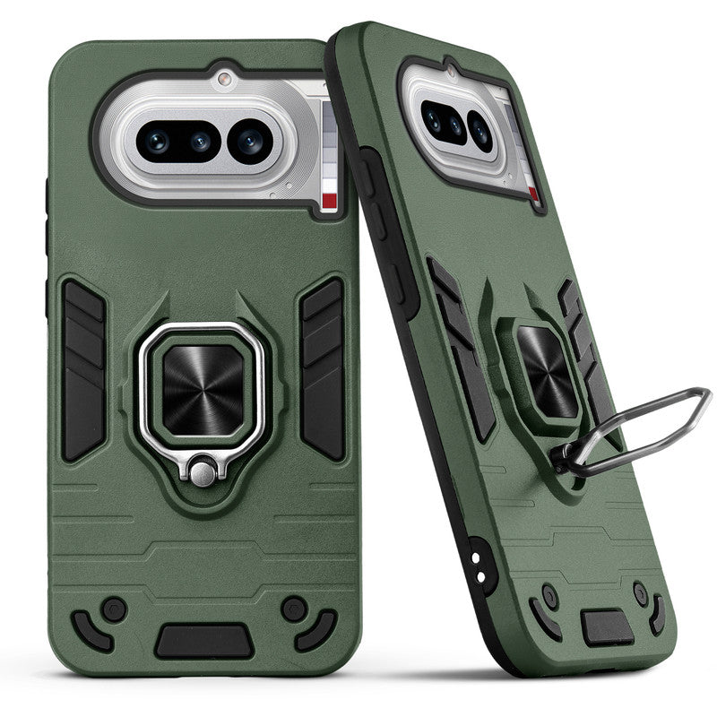Back view of Nothing Phone 4A 5G case highlighting the built-in rotating metal ring holder