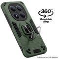 Dual layer shockproof back cover with 360° rotatable ring grip for Redmi Note 15 Pro 5G