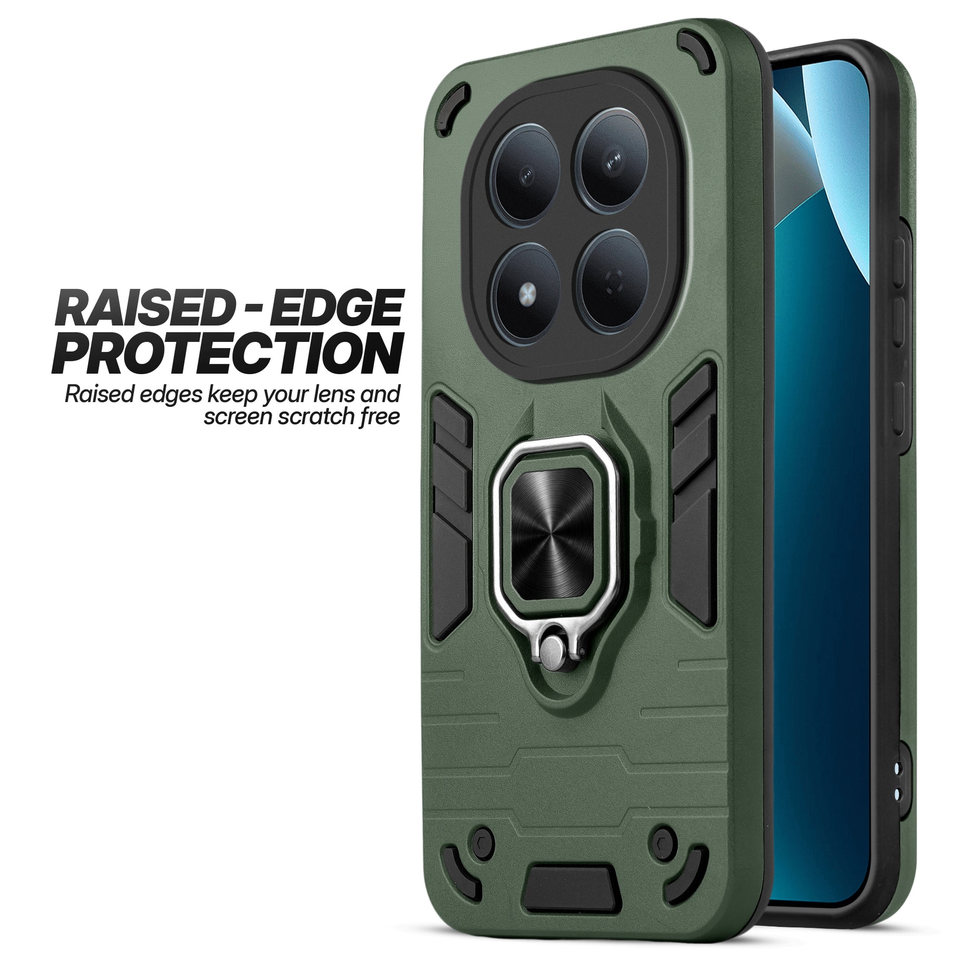Redmi Note 15 Pro 5G case showing raised edge protection for camera and screen