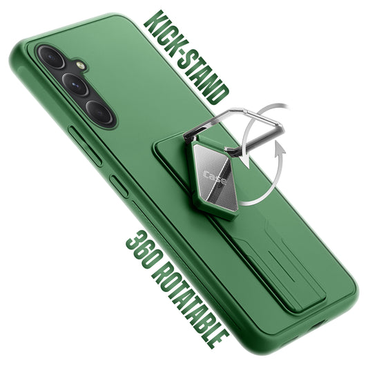 Premium Silicone Case with Metal Kickstand and Camera Protection Back Cover For Samsung A54 5G