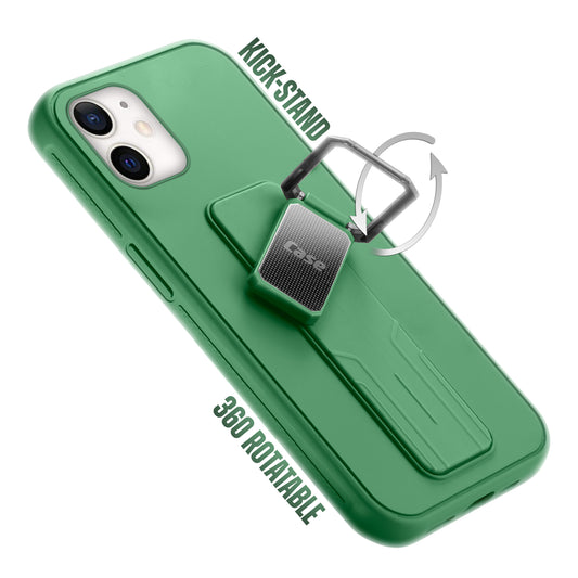 Premium Silicone Case with Metal Kickstand and Camera Protection Back Cover For Apple iPhone 11