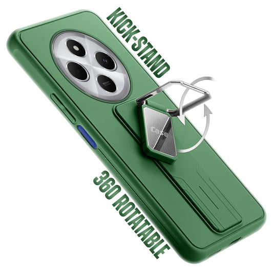 Premium Silicone Case with Metal Kickstand and Camera Protection Back Cover For Poco C75 5G