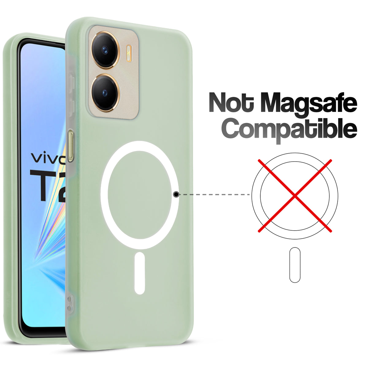 Classic Matte Silicone Back Case for Vivo T2x 5G