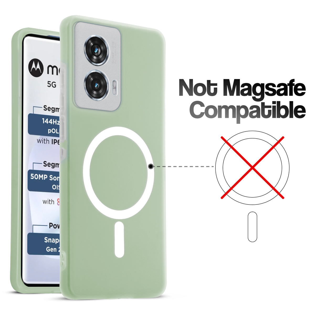 Classic Matte Silicone Back Case for Motorola Moto G96 5G
