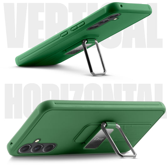 Premium Silicone Case with Metal Kickstand and Camera Protection Back Cover For Samsung A54 5G