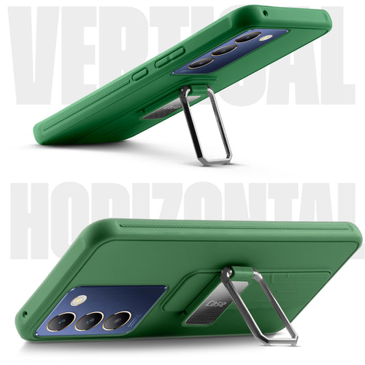 Silicone Case with Kickstand For Vivo T3 5G