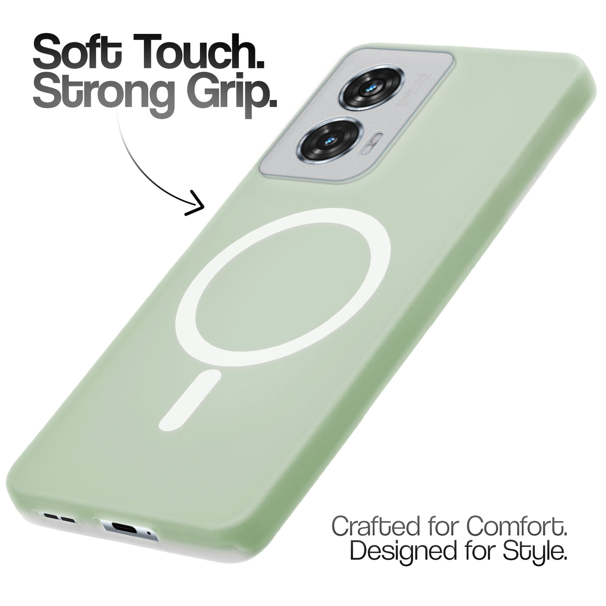 Classic Matte Silicone Back Case for Motorola Moto G96 5G