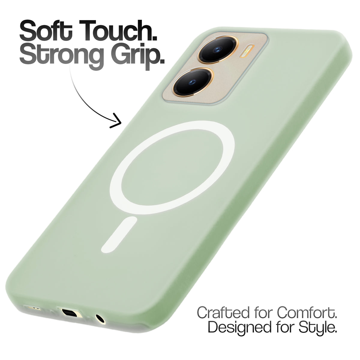 Classic Matte Silicone Back Case for Vivo T2x 5G