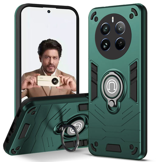Ultra Rugged Armor Case with Rotating Ring Holder Back Case For Realme Narzo 70 5G