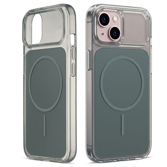Silicone Hybrid Hard Back Cover with Wireless Charging Support for Apple iPhone 13