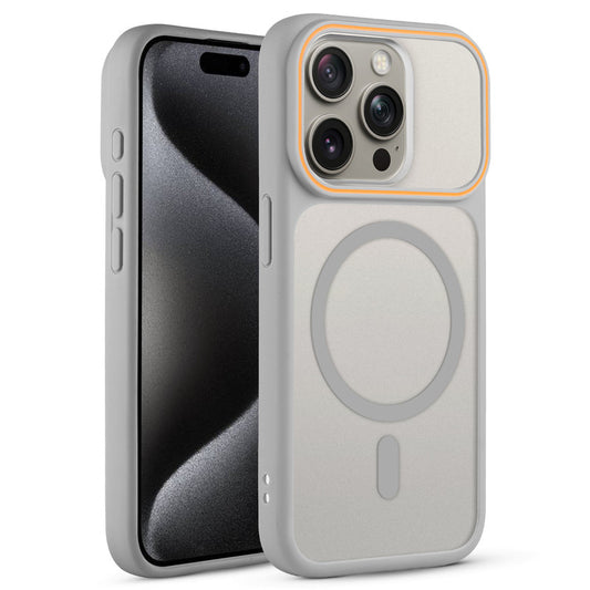 Premium MagSafe Case for Apple iPhone 15 Pro with Frosted Back, Soft Silicone Edges & Raised Camera Protection