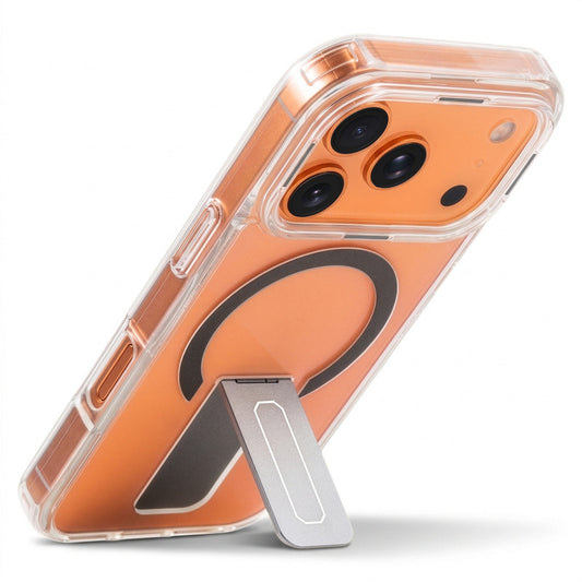 Clear Case with Kickstand & Wireless Charging Support For Apple iPhone 17 Pro