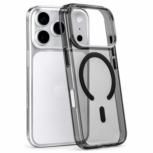 Scratch Resistant Transparent Hard Glossy MagSafe Case with Camera Protection & Metallic Buttons for Apple iPhone 18 Pro