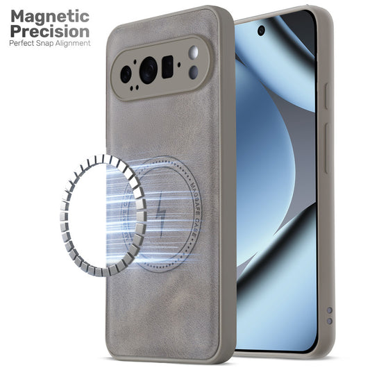 Refined PU Leather Case for Google Pixel 10 Pro 5G , with Support for MagSafe & Wireless Accessories