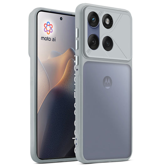 Premium Frosted Back Cover with Textured Camera Design & Metal-Look Buttons for Motorola Moto Edge 60 Fusion 5G