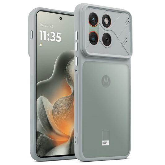 Premium Frosted Back Cover with Textured Camera Design & Metal-Look Buttons for Motorola Moto Edge 70 5G