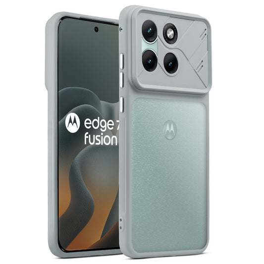 Premium Frosted Back Cover with Textured Camera Design & Metal-Look Buttons for Motorola Moto Edge 70 Fusion 5G