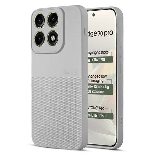 Durable Silicone Matte Back Cover with Textured Grip & Raised Camera Edges for Motorola Moto Edge 70 Pro 5G