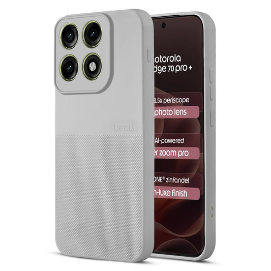 Durable Silicone Matte Back Cover with Textured Grip & Raised Camera Edges for Motorola Moto Edge 70 Pro Plus 5G