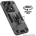 Dual layer shockproof back cover with 360° rotatable ring grip for otorola Signature
