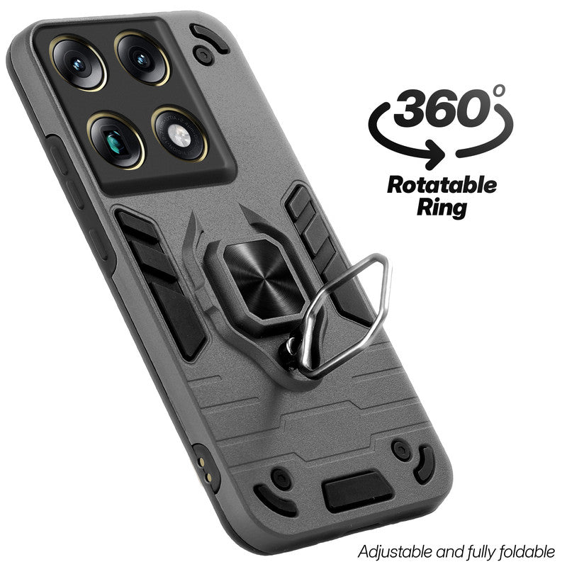 Dual layer shockproof back cover with 360° rotatable ring grip for otorola Signature