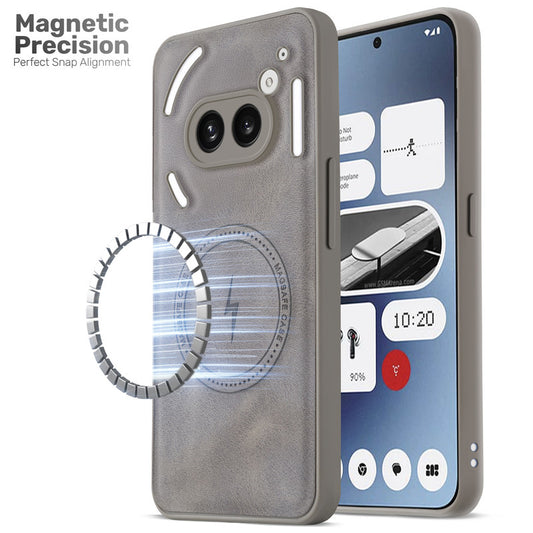 Refined PU Leather Case for Nothing Phone 2A , with Support for MagSafe & Wireless Accessories