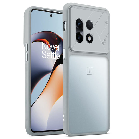 Premium Frosted Back Cover with Textured Camera Design & Metal-Look Buttons for OnePlus 11R 5G