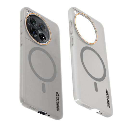Colourful Frosted Matte Wireless Charging Support Back Cover Case for OnePlus 12 5G With Raised Camera Protection