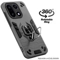 Dual layer shockproof back cover with 360° rotatable ring grip for OnePlus 15 5G