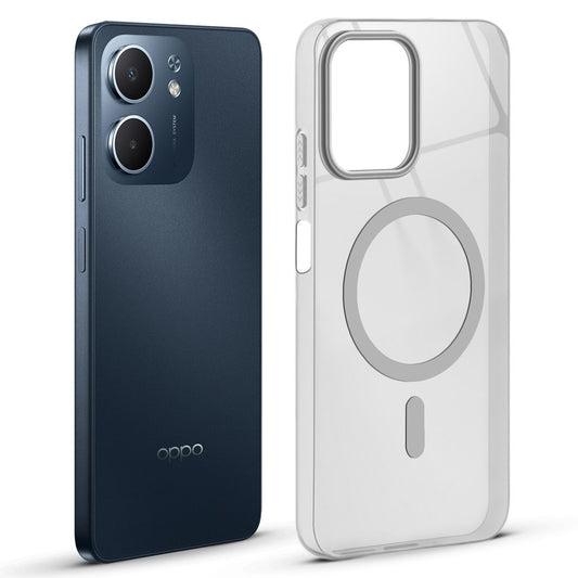 Anti-Yellow Colored Camera Line Case Support Magnetic Accessories Back Cover For Oppo A5x 5G