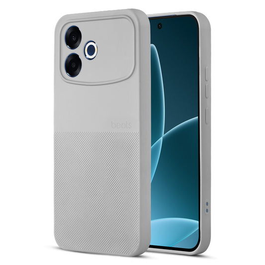 Durable Silicone Matte Back Cover with Textured Grip & Raised Camera Edges for Oppo F33 Pro 5G