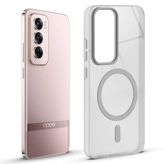 Anti-Yellow Colored Camera Line Case Support Magnetic Accessories Back Cover For Oppo Reno 12 Pro 5G