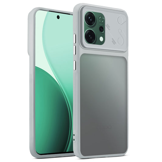 Premium Frosted Back Cover with Textured Camera Design & Metal-Look Buttons for Oppo Reno 14 5G
