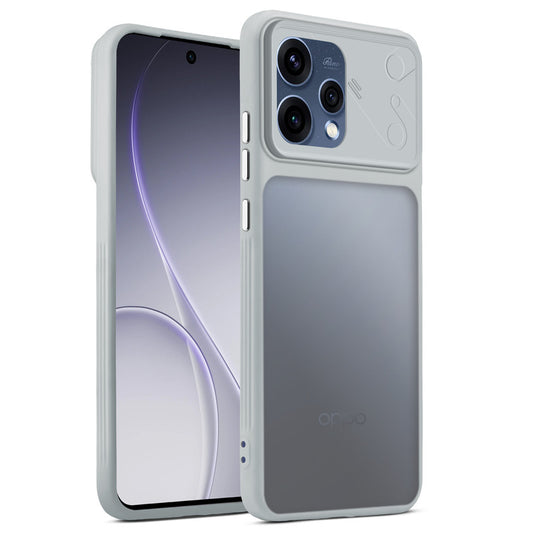 Premium Frosted Back Cover with Textured Camera Design & Metal-Look Buttons for Oppo Reno 15 5G