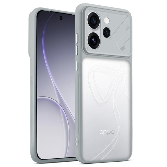 Premium Frosted Back Cover with Textured Camera Design & Metal-Look Buttons for Oppo Reno 15 Pro Mini 5G
