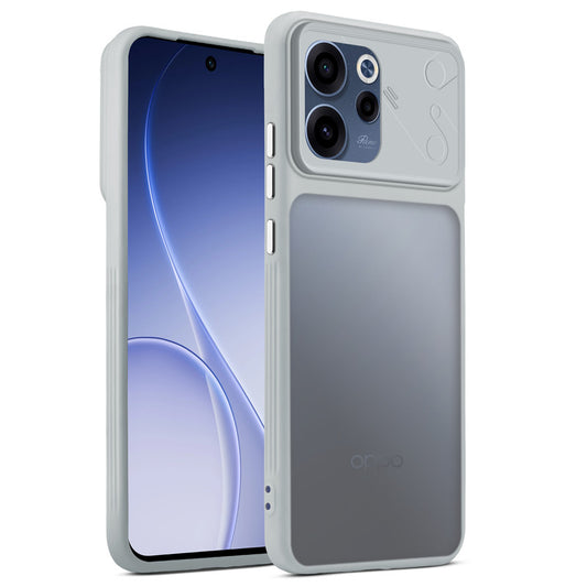 Premium Frosted Back Cover with Textured Camera Design & Metal-Look Buttons for Oppo Reno 15C 5G